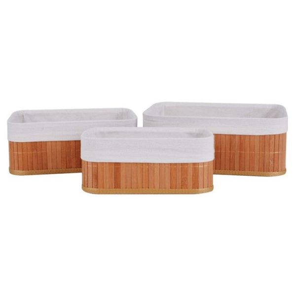 Baskets | Bamboo Storage Basket, Set Of 3 Baskets Baskets