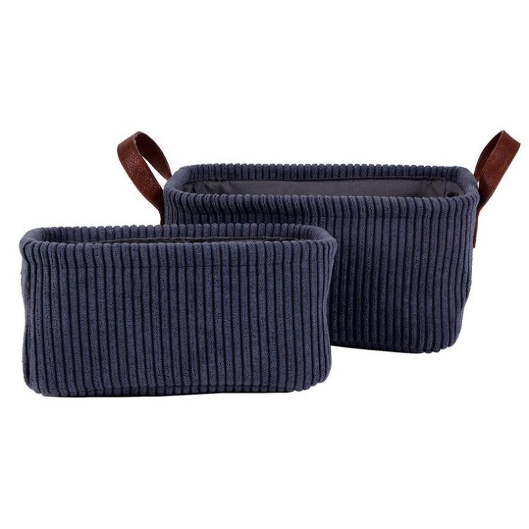 Baskets | Corduroy Storage Basket Rectangle, Set Of 2