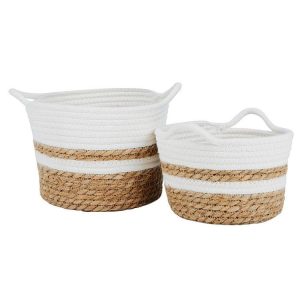 Baskets | Cotton and Maize Basket, Set Of 2 Baskets Baskets