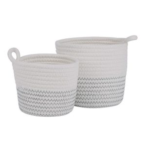 Baskets | Cotton Basket, Set Of 2 Baskets Baskets