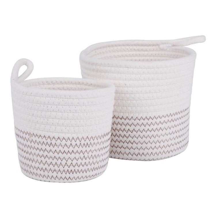 Baskets | Cotton Basket, Set Of 2