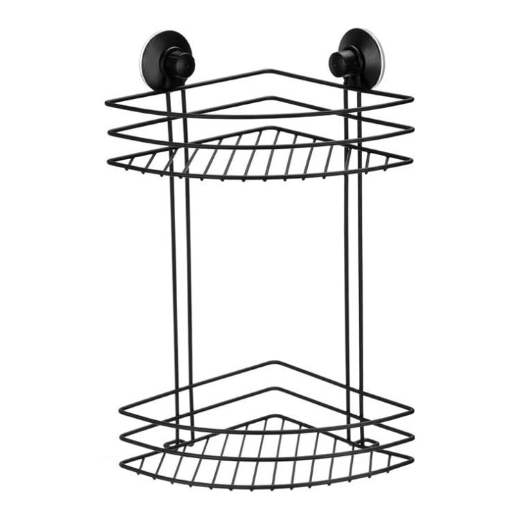 Bathroom | Wire Suction Two Tier Corner Caddy