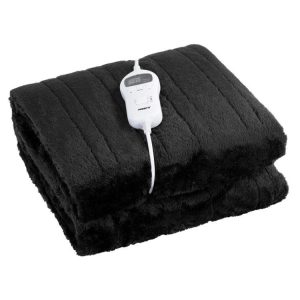 Bedding | Heated Throw Rug, Black Bedding Bedding