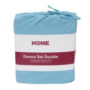 Bedding | Microfibre Doona Set, Double, Blue Bedding Bedding