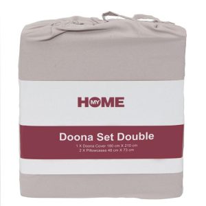 Bedding | Microfibre Doona Set, Double, Taupe Bedding Bedding