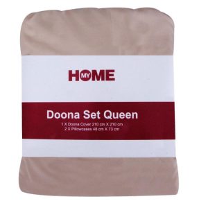 Bedding | Microfibre Doona Set, Queen, Sand Bedding Bedding