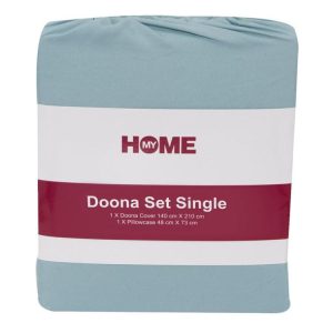 Bedding | Microfibre Doona Set, Single, Blue Haze Bedding Bedding