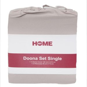 Bedding | Microfibre Doona Set, Single, Taupe Bedding Bedding