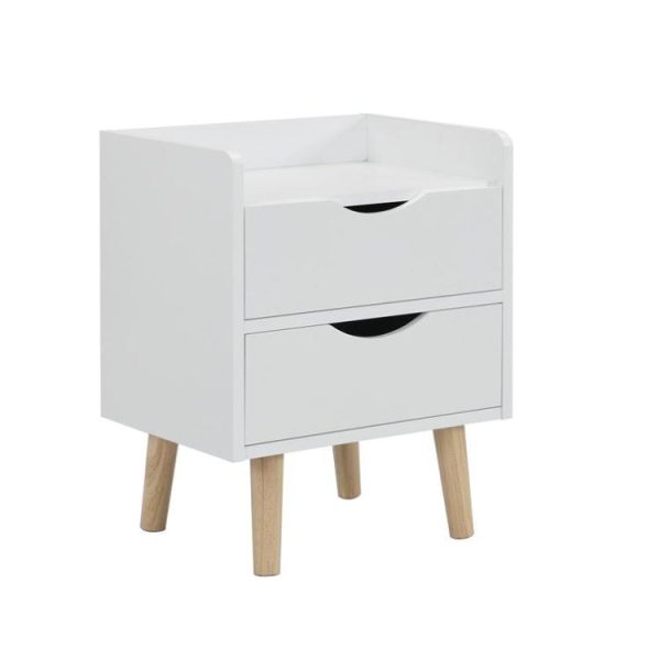 Bedroom | Sophia Night Stand, 2 Drawer, White Bedroom Bedroom