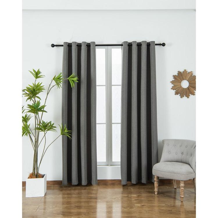 Curtains | Bahama Eyelet Block Out Curtain, Ash