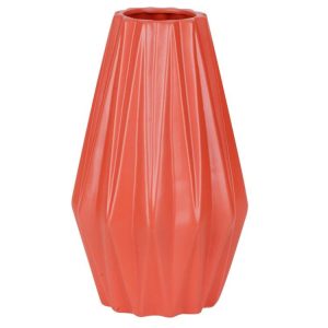 Décor Accessories | Ceramic Geometric Vase, Terracotta, Large Décor Décor Accessories