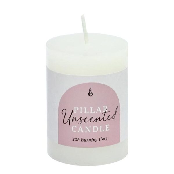 Décor Accessories | Unscented Pillar Candle, White, 5 x 7cm Décor Décor Accessories