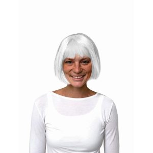 Dress Ups | Party Bob Wig, White Dress Ups Dress Ups