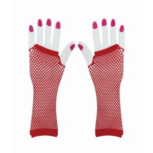 Dress Ups | Party Fishnet Gloves, Red Dress Ups Dress Ups