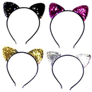 Dress Ups | Sequin Cats Ears Headband – 1 Headband Dress Ups Dress Ups