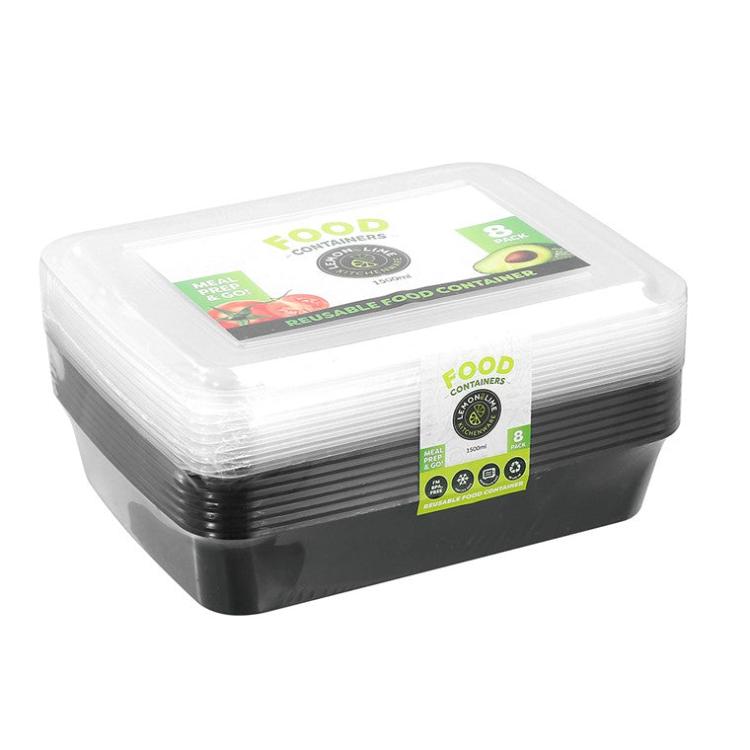 Food Containers | L&L Food Prep Containers, 1500ml, 8pk