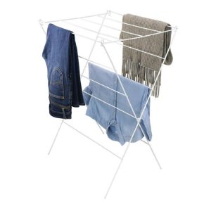 Laundry Accessories | Clothes Airer Foldable 12 Rail White Laundry Laundry Accessories