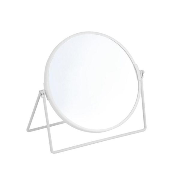 Mirrors | Bano Double Sided Mirror On Stand, White Décor Mirrors