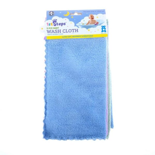 Nappies & Accessories | Baby Wash Cloth Coral Fleece, 5pk Baby Nappies & Accessories