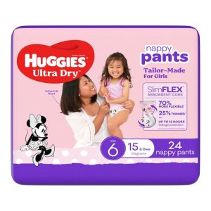 Nappies & Accessories | Nappy Pants Girl 24pk, Size 6, Junior Baby Nappies & Accessories