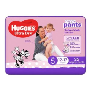 Nappies & Accessories | Nappy Pants Girl 26pk, Size 5, Walker Baby Nappies & Accessories