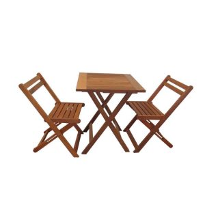 Outdoor | Petaling Timber Bistro Set Furniture Outdoor