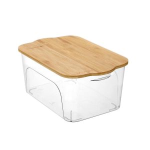 Storage | Crystal Reno Storage Box, Bamboo Lid Furniture Storage