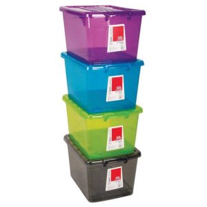 Storage | Heavy Duty Storage Tub, 52L, 4 Asstd Colours Furniture Storage