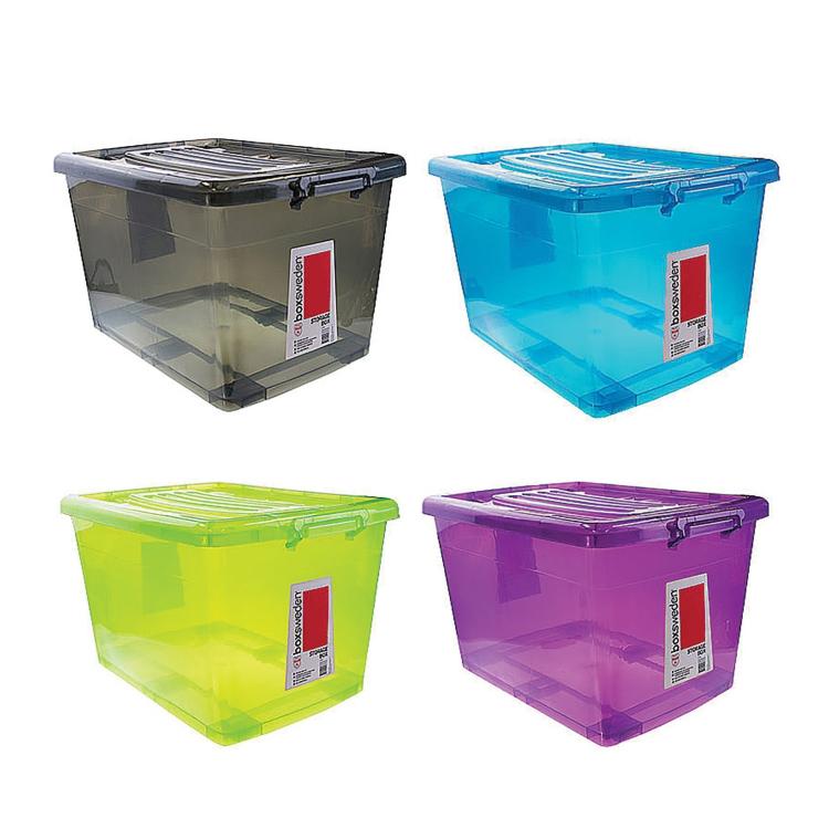 Storage | Heavy Duty Storage Tub, 52L, 4 Asstd Colours