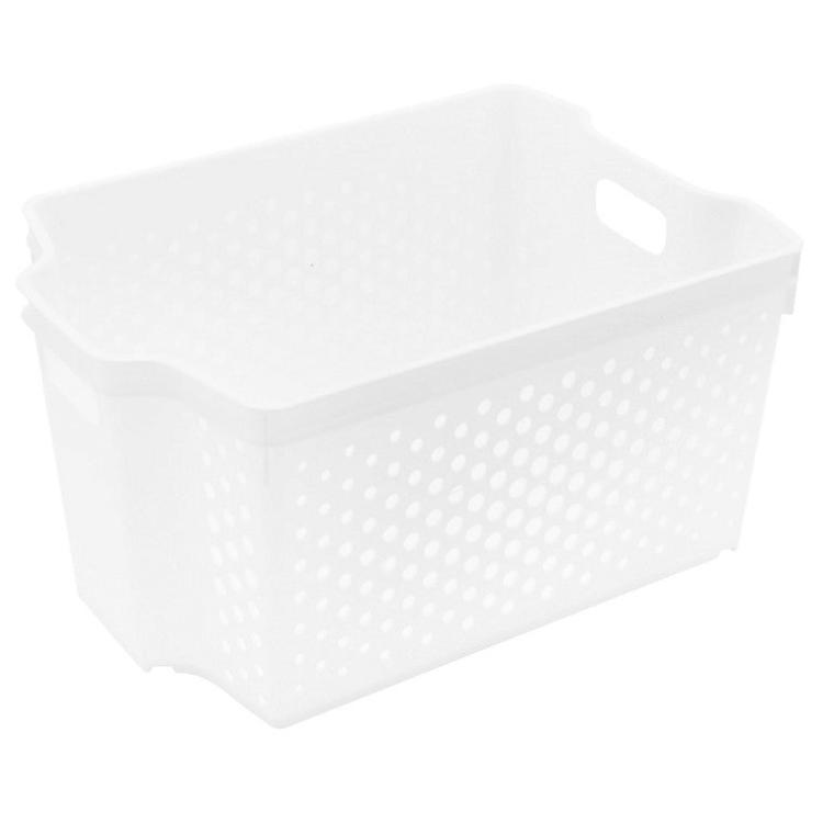 Storage | Hudson Stacking Basket, 28x20x14.5cm, 3 Asstd Colours