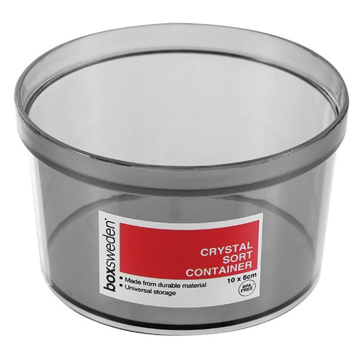 Storage | Round Crystal Container, 10x6cm, 2 Asstd Colours