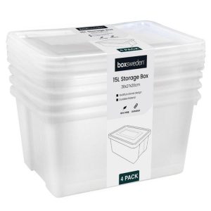 Storage | Storage Box, 15L, 4pk Furniture Storage