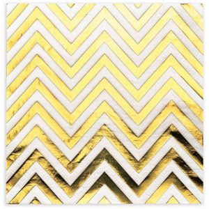 Tableware | Gold Chrome Napkin, 10pk Party Tableware