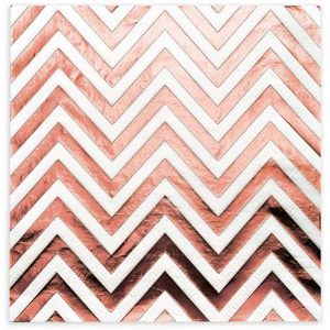 Tableware | Rose Gold Chrome Napkin, 10pk Party Tableware