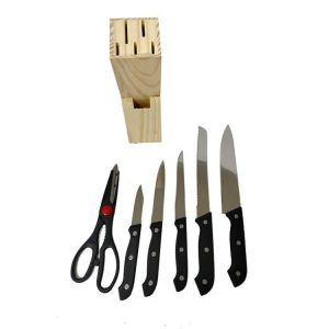 Utensils | Knife Block, 7pce Kitchen & Dining Utensils