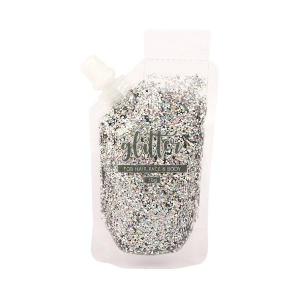 Dress Ups | Silver Glitter Gel Pouch, 50gm Dress Ups Dress Ups