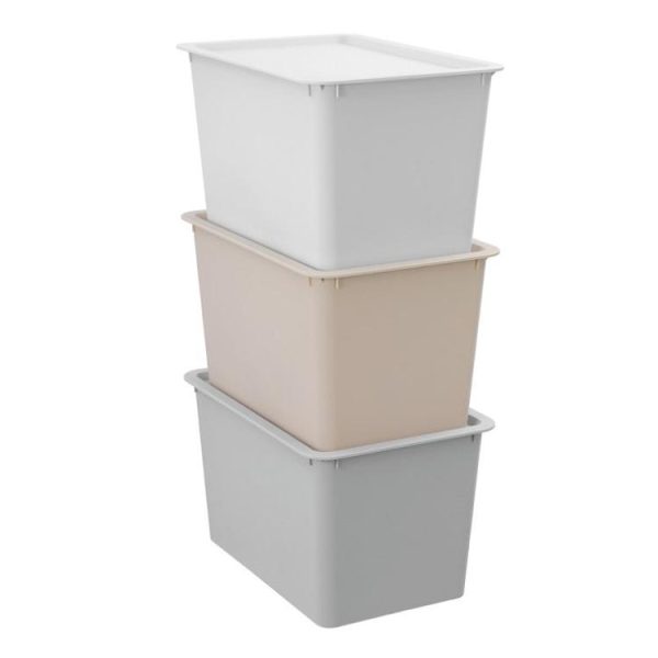 Tubs | Tidy Storage Box w/ Lid, 20L, 3 Asstd Colours Storage Tubs