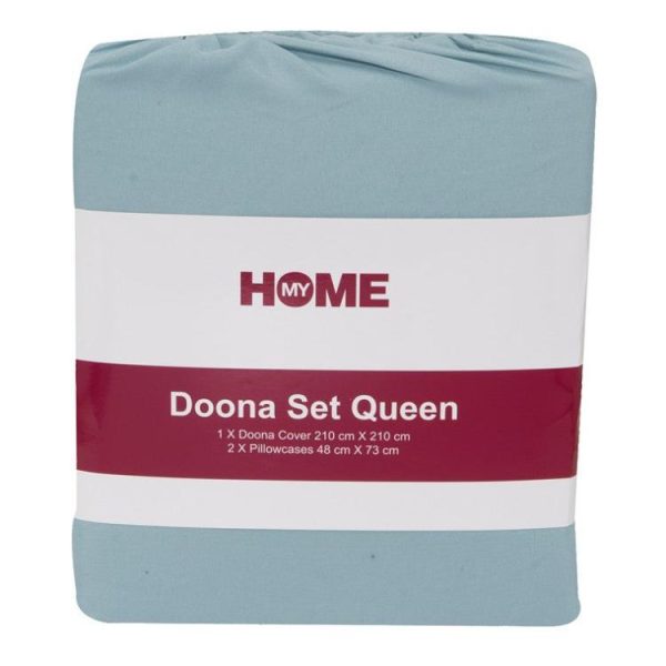 Bedding | Microfibre Doona Set, Queen, Blue Haze Bedding Bedding